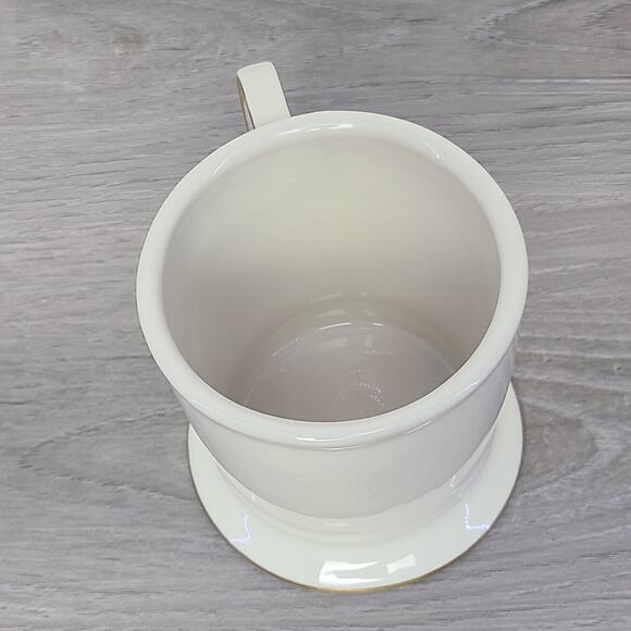 Anthropologie Monogram Initial White Mug Gold Letter D - Picture 4 of 5